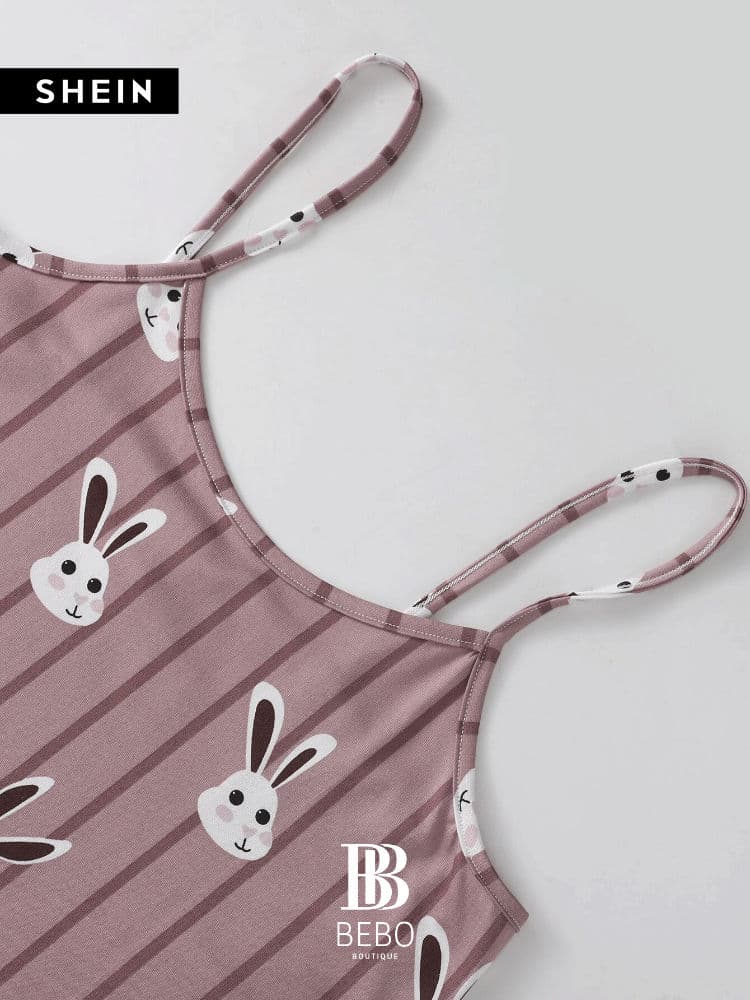 طقم بيجامة كامي جرافيك كرتون