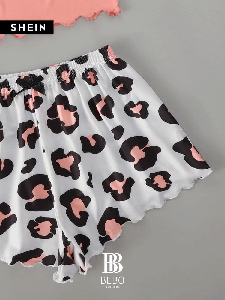 طقم بيجامة بطباعة عبارة 